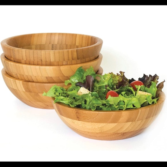 Lipper Bamboo Salad Bowls - Picture 2 of 3